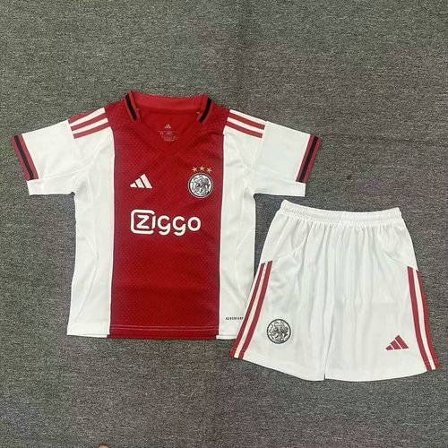 25-26 Ajax Home Kids Cheap Soccer Jerseys