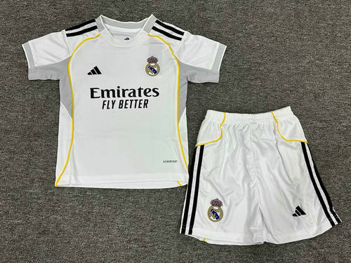 25-26 Real Madrid Home Kids Cheap Soccer Jerseys