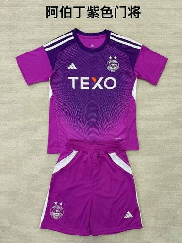 25-26 Aberdeen Goalkeeper Kids Cheap Soccer Jerseys