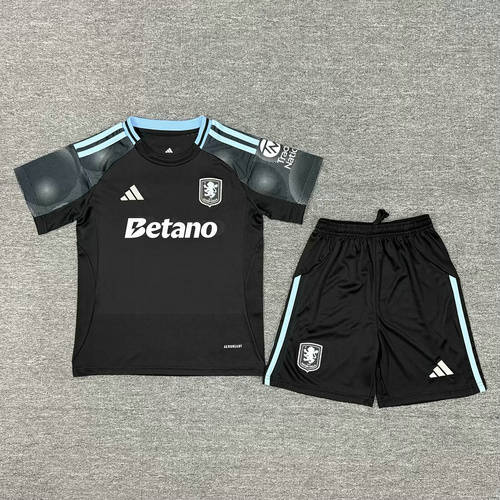 25-26 Aston Villa Away Kids Cheap Soccer Jerseys