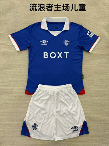 25-26 Rangers Home Kids Cheap Soccer Jerseys