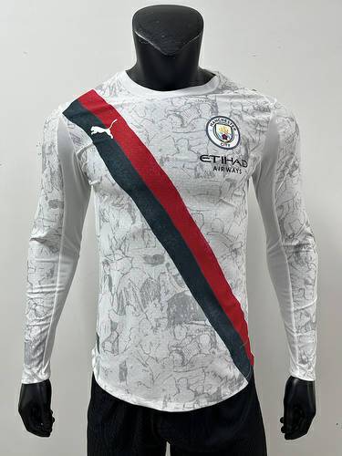 25-26 Manchester City Away Long Sleeve Cheap Soccer Jerseys
