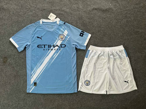 25-26 Manchester City Home Kids Cheap Soccer Jerseys