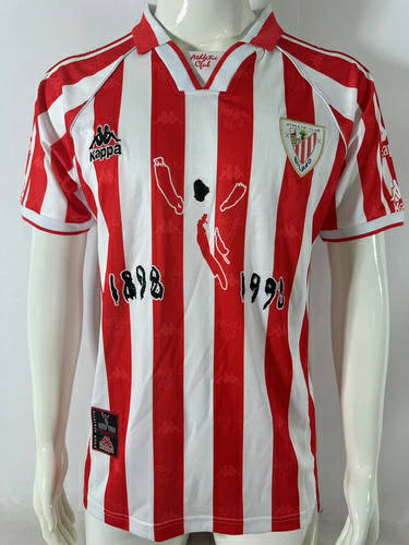 97-98 Athletic Bilbao Home Retro Cheap Soccer Jerseys 