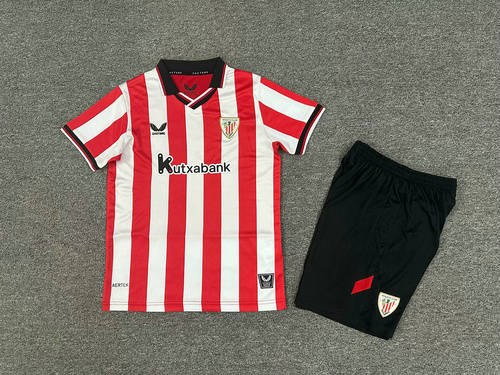 25-26 Athletic Bilbao Home Kids Cheap Soccer Jerseys