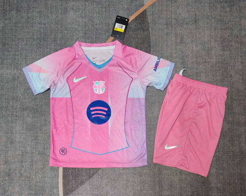 25-26 Barcelona Special Kids Cheap Soccer Jerseys