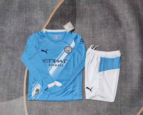 25-26 Manchester City Home Kids Cheap Soccer Jerseys