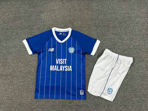 25-26 Cardiff City Home Kids Cheap Soccer Jerseys
