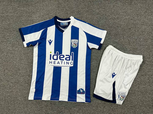 25-26 West Bromwich Home Kids Cheap Soccer Jerseys