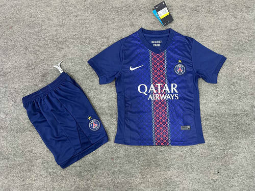 25-26 Paris Home Kids Cheap Soccer Jerseys