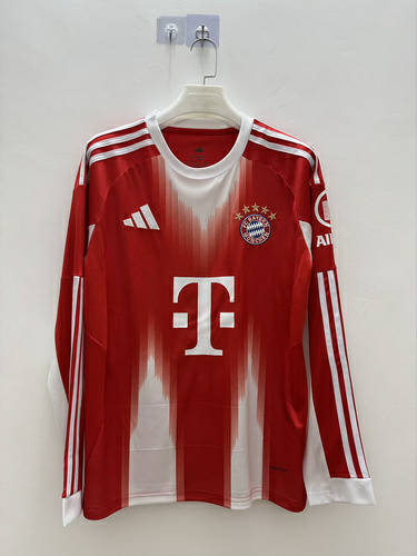 25-26 Bayern Home Long Sleeve Cheap Soccer Jerseys
