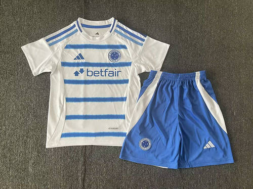25-26 Cruzeiro Away Kids Cheap Soccer Jerseys