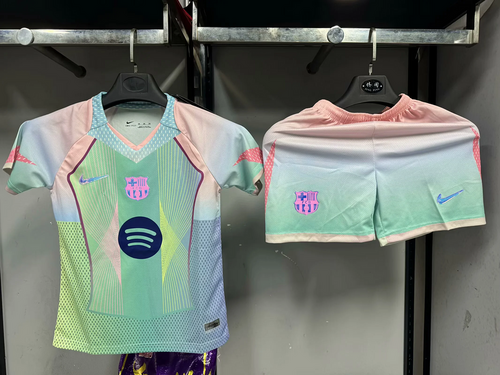 25-26 Barcelona Special Kids Cheap Soccer Jerseys