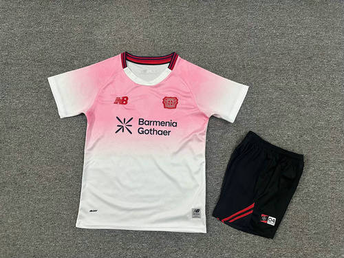25-26 Leverkusen Away Kids Cheap Soccer Jerseys