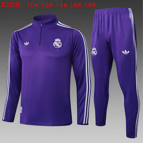 25-26 Real Madrid Kids Long Sleeve tracksuit
