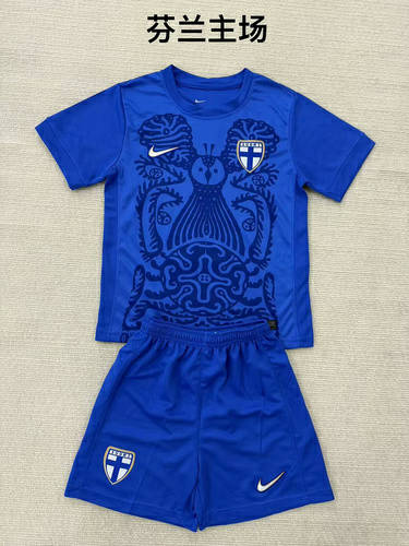 25-26 Finland Home Kids Cheap Soccer Jerseys