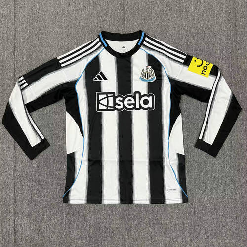 25-26 Newcastle United Home Long Sleeve Cheap Soccer Jerseys