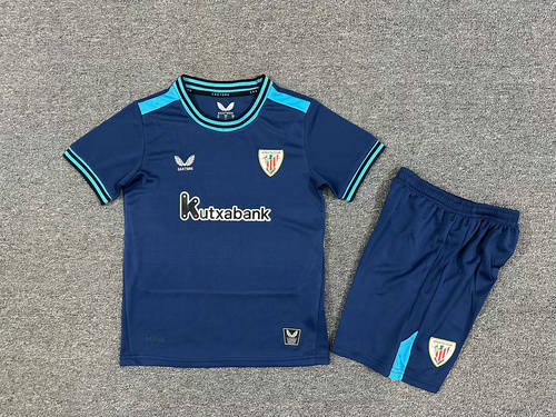 25-26 Athletic Bilbao Away Kids Cheap Soccer Jerseys