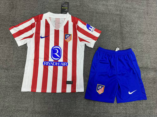 25-26 Atletico Madrid Home Kids Cheap Soccer Jerseys