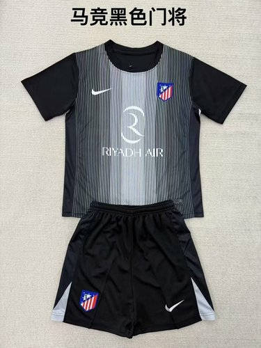 25-26 Atletico Madrid Goalkeeper Kids Cheap Soccer Jerseys