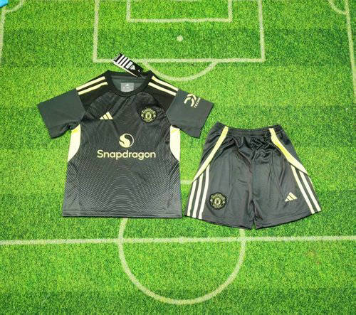 25-26 Man United Goalkeeper Kids Cheap Soccer Jerseys 