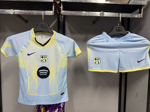 25-26 Barcelona Special Kids Cheap Soccer Jerseys
