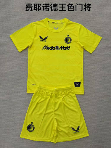 25-26 Feyenoord Goalkeeper Kids Cheap Soccer Jerseys