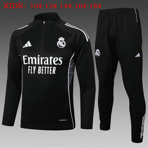 25-26 Real Madrid Kids Long Sleeve tracksuit