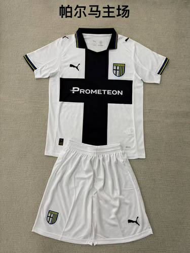 25-26 Parma Home Kids Cheap Soccer Jerseys