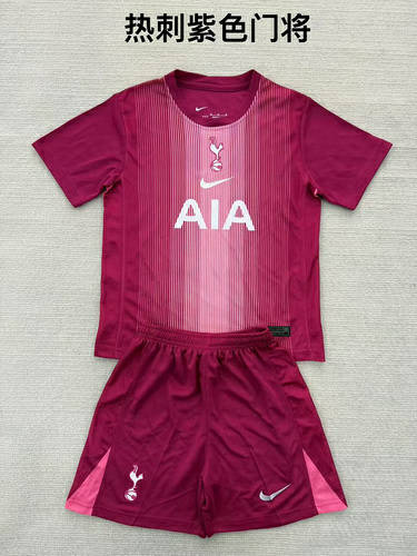 25-26 Tottenham Goalkeeper Kids Cheap Soccer Jerseys