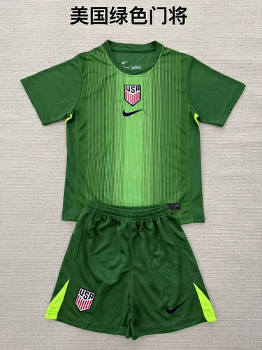 25-26 USA Goalkeeper Kids Cheap Soccer Jerseys