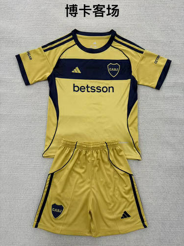 25-26 Boca Juniors Away Kids Cheap Soccer Jerseys