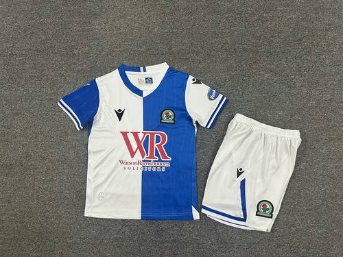 25-26 Blackburn Home Kids Cheap Soccer Jerseys