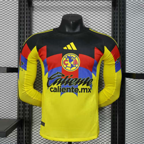 25-26 Club America Home Long Sleeve Cheap Soccer Jerseys