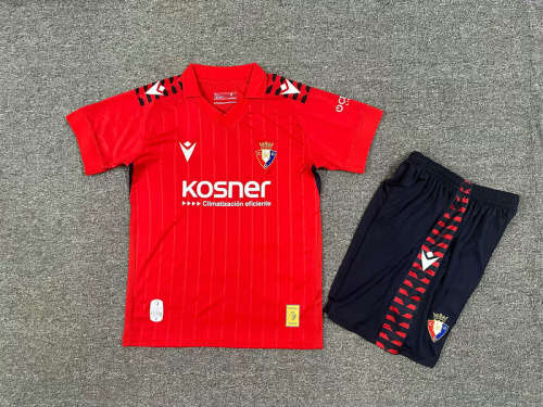 25-26 Osasuna Home Kids Cheap Soccer Jerseys 