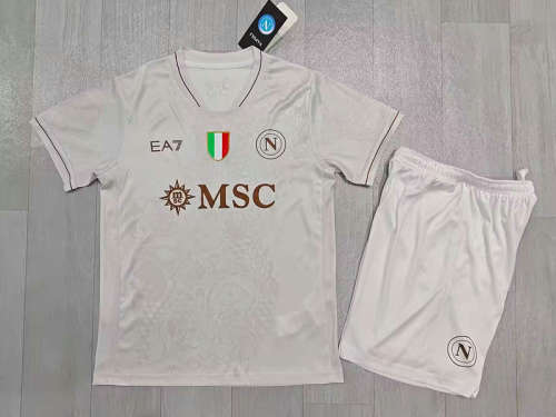 25-26 Napoli Away Kids Cheap Soccer Jerseys