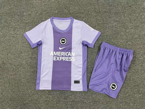 25-26 Brighton Away Kids Cheap Soccer Jerseys
