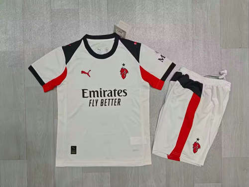 25-26 AC Milan Away Kids Cheap Soccer Jerseys