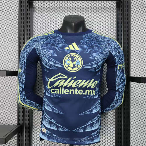 25-26 Club America Away Long Sleeve Cheap Soccer Jerseys