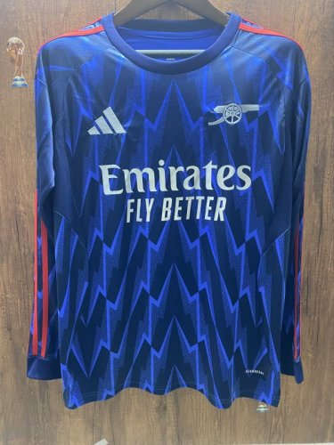25-26 Arsenal Away Long Sleeve Cheap Soccer Jerseys