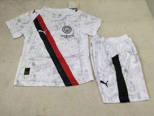 25-26 Manchester City Away Kids Cheap Soccer Jerseys