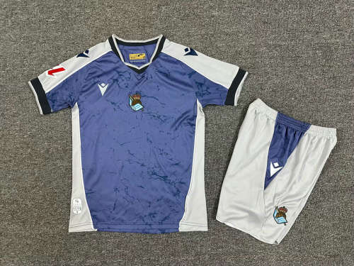 25-26 Real Sociedad Away Kids Cheap Soccer Jerseys