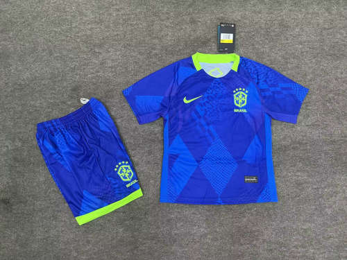 25-26 Brazil Away Kids Cheap Soccer Jerseys