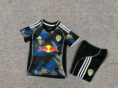 25-26 Leeds United United Third Kids Cheap Soccer Jerseys