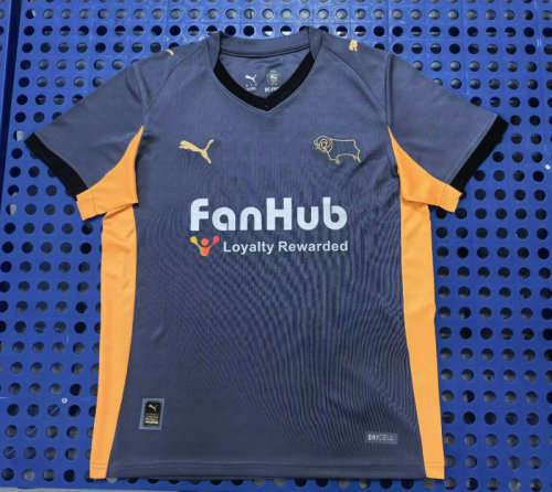 25-26 Derby County Away Cheap Soccer Jerseys 