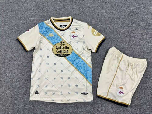 25-26 Deportivo La Coruna Third Kids Cheap Soccer Jerseys