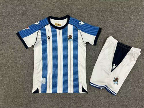 25-26 Real Sociedad Home Kids Cheap Soccer Jerseys