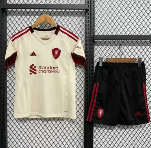25/26 Liverpool Away Kids Cheap Soccer Jerseys