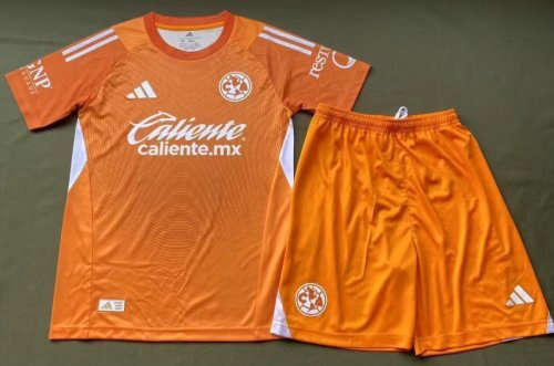 25-26 Club America Goalkeeper Kids Cheap Soccer Jerseys
