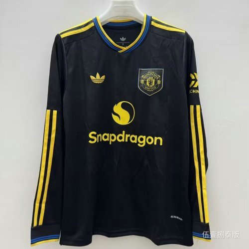 25-26 Man United Third Long Sleeve Cheap Soccer Jerseys